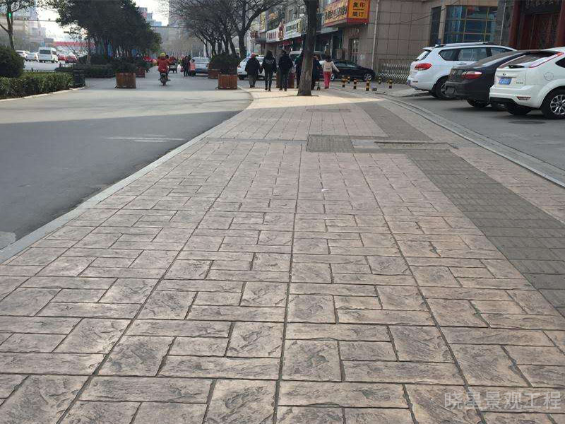 彩色壓模混凝土路面